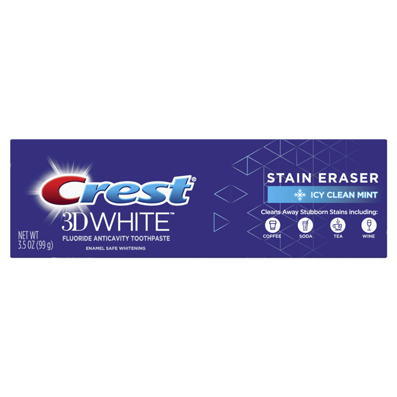 Crest 3D White Stain Eraser Whitening Toothpaste Icy Clean